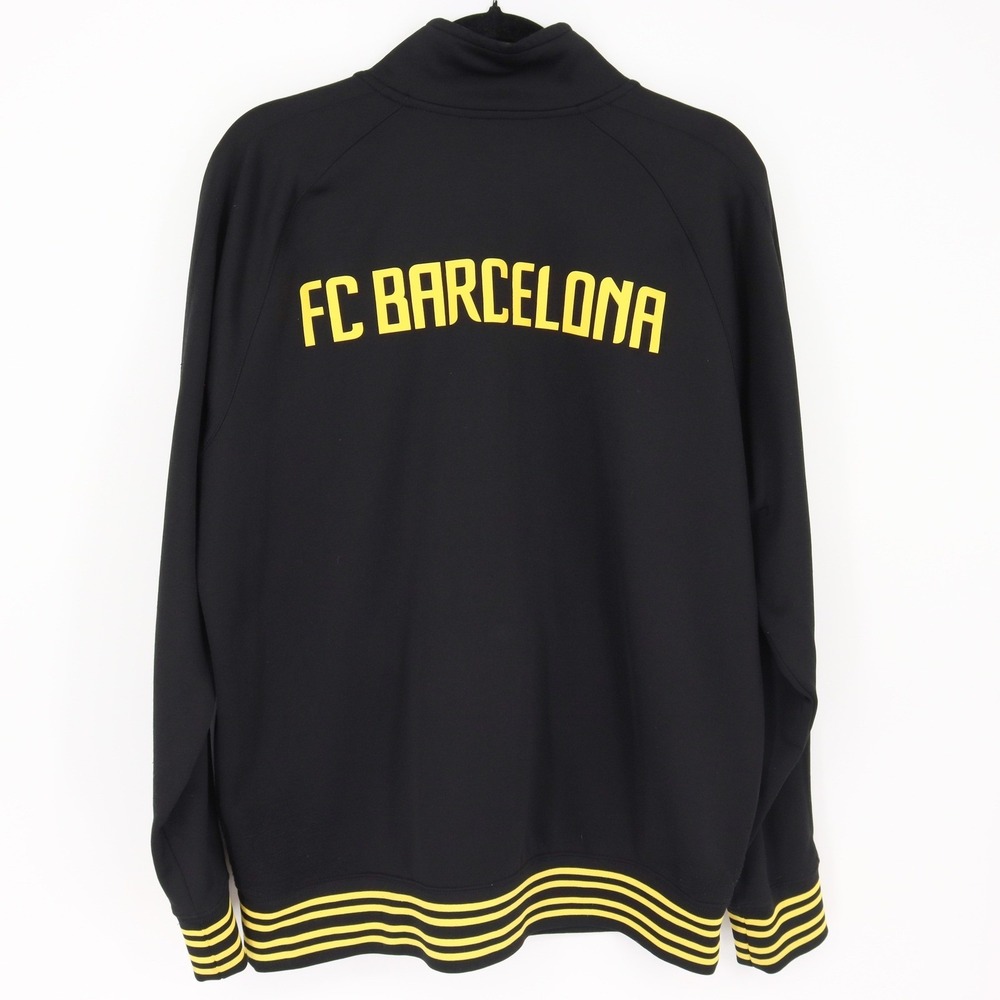 Nike FC Barcelona Football Jacket Soccer Track Jacket Men's Size L Black Yellow - Picture 2 of 9